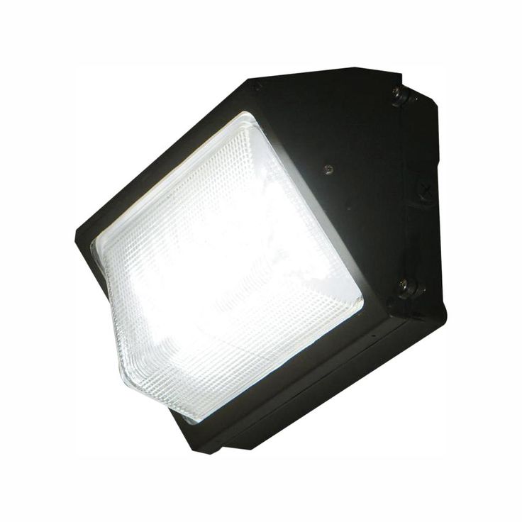 Falcon 50-Watt Bronze Outdoor Integrated LED Wall Pack Light with Integrated Photocell Surge Protector Dimming