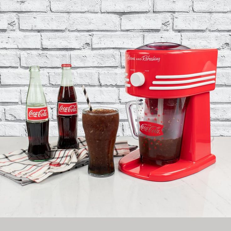 Coca-Cola 40 oz. Single Speed Red Frozen Beverage Blender