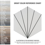 Merola Tile Aster Hex Blanco Encaustic 8-5/8 in. x 9-7/8 in. Porcelain Floor and Wall Tile (11.56 sq. ft. / Case)