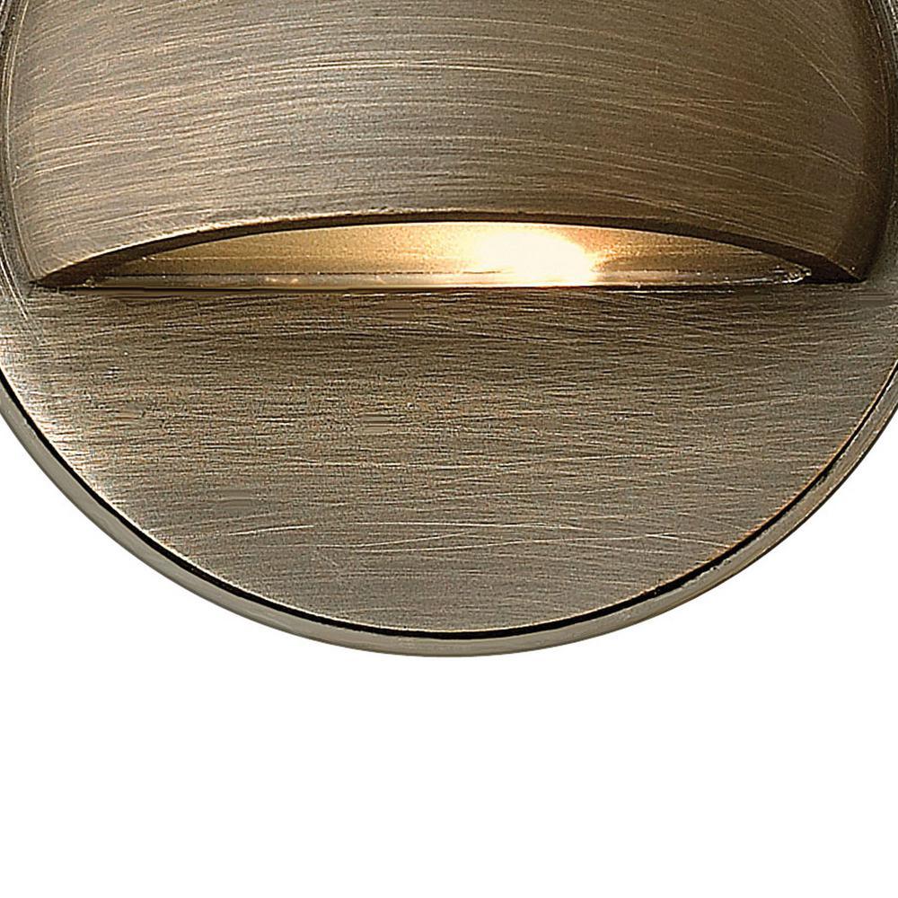 Hardy Island Round Eyebrow Matte Bronze LED Deck Sconce - Super Arbor
