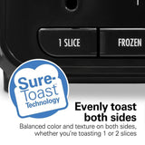 Expert Toast 900 W 2-Slice Black and Stainless Steel Wide Slot Toaster