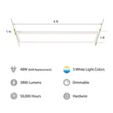 Commercial Electric 1 ft. x 4 ft. 3800 Lumens Dimmable White Integrated LED Flat Panel Ceiling Flush Mount Fixture with Selectable 5CCT