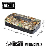 Realtree Edge Camouflage Food Vacuum Sealer with Roll Storage and Bag Cutter