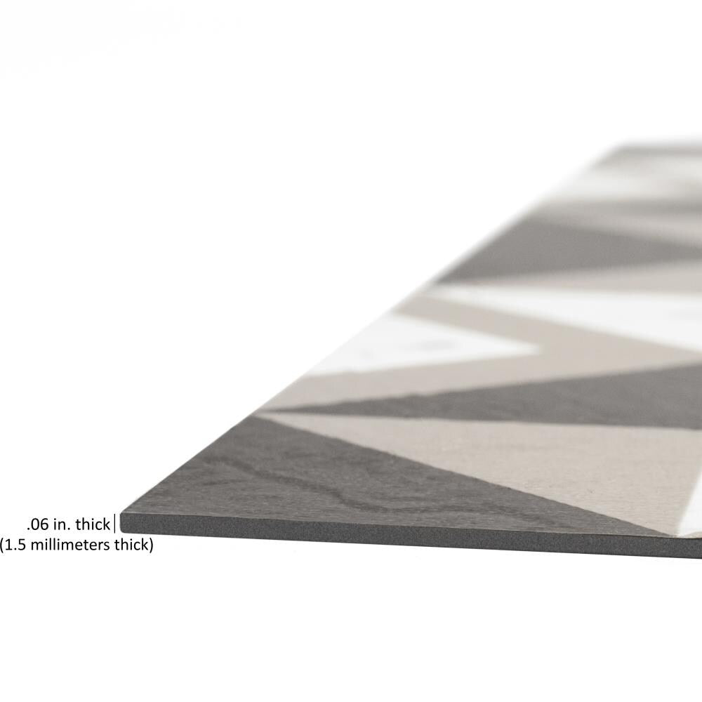 Achim Retro Prism Marble 12-in x 12-in Peel-and-Stick Vinyl Tile Flooring, 20-sq ft Carton