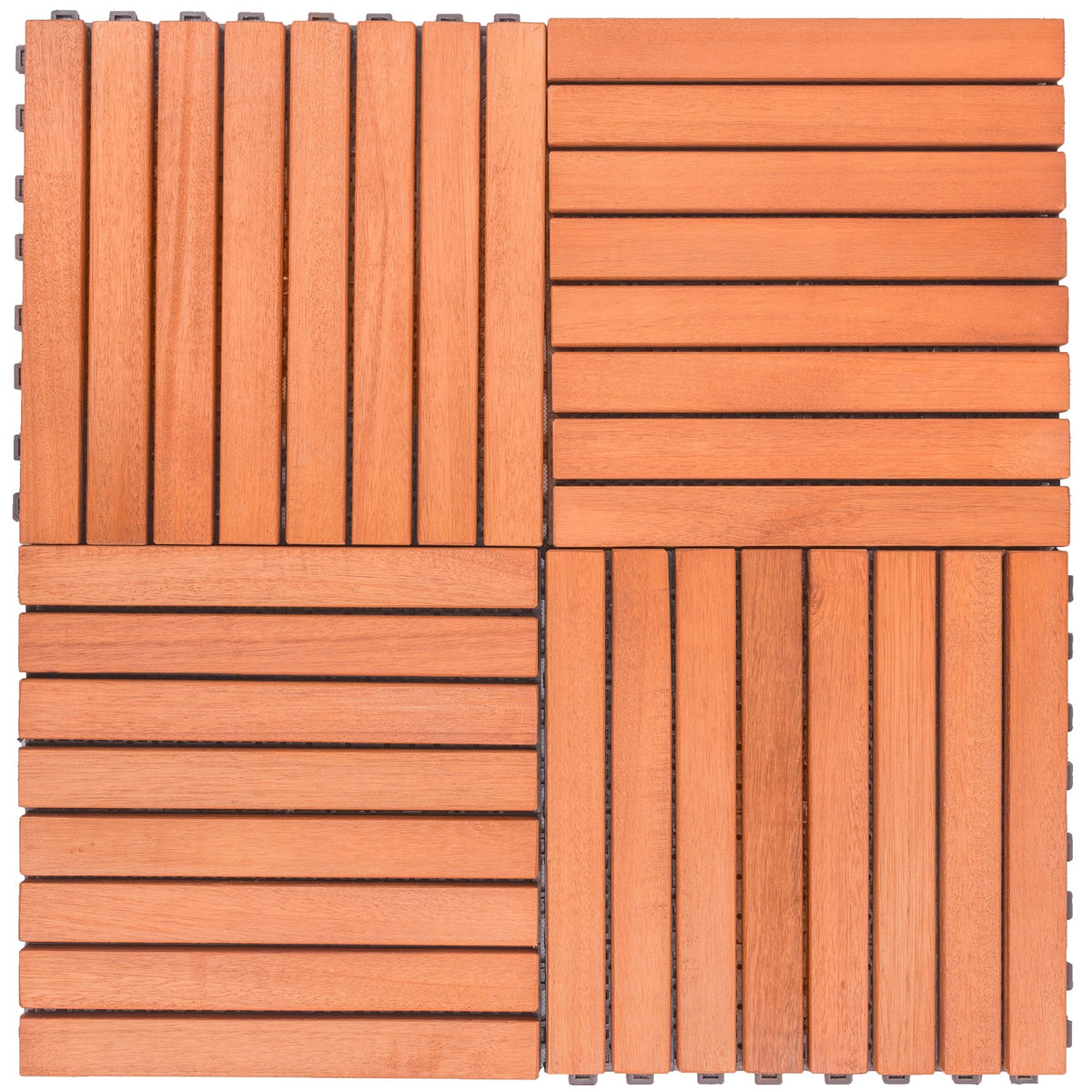 VIFAH 12-in W x 12-in L x 1-in T Interlocking Vinyl/Plastic Gym Floor Tile (10-sq ft) (10-Pack)