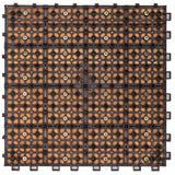 VIFAH 12-in W x 12-in L x 1-in T Interlocking Vinyl/Plastic Gym Floor Tile (10-sq ft) (10-Pack)