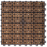 VIFAH 11-in W x 11-in L x 1-in T Interlocking Vinyl/Plastic Gym Floor Tile (9-sq ft) (10-Pack)
