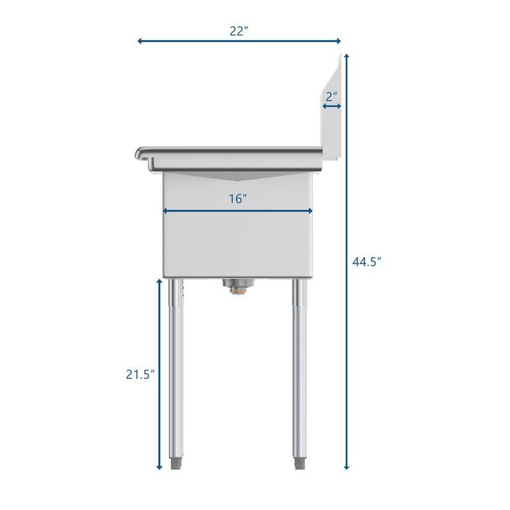 Freestanding Stainless Steel 52 in. 2-Hole Double Bowl Commercial Kitchen Sink