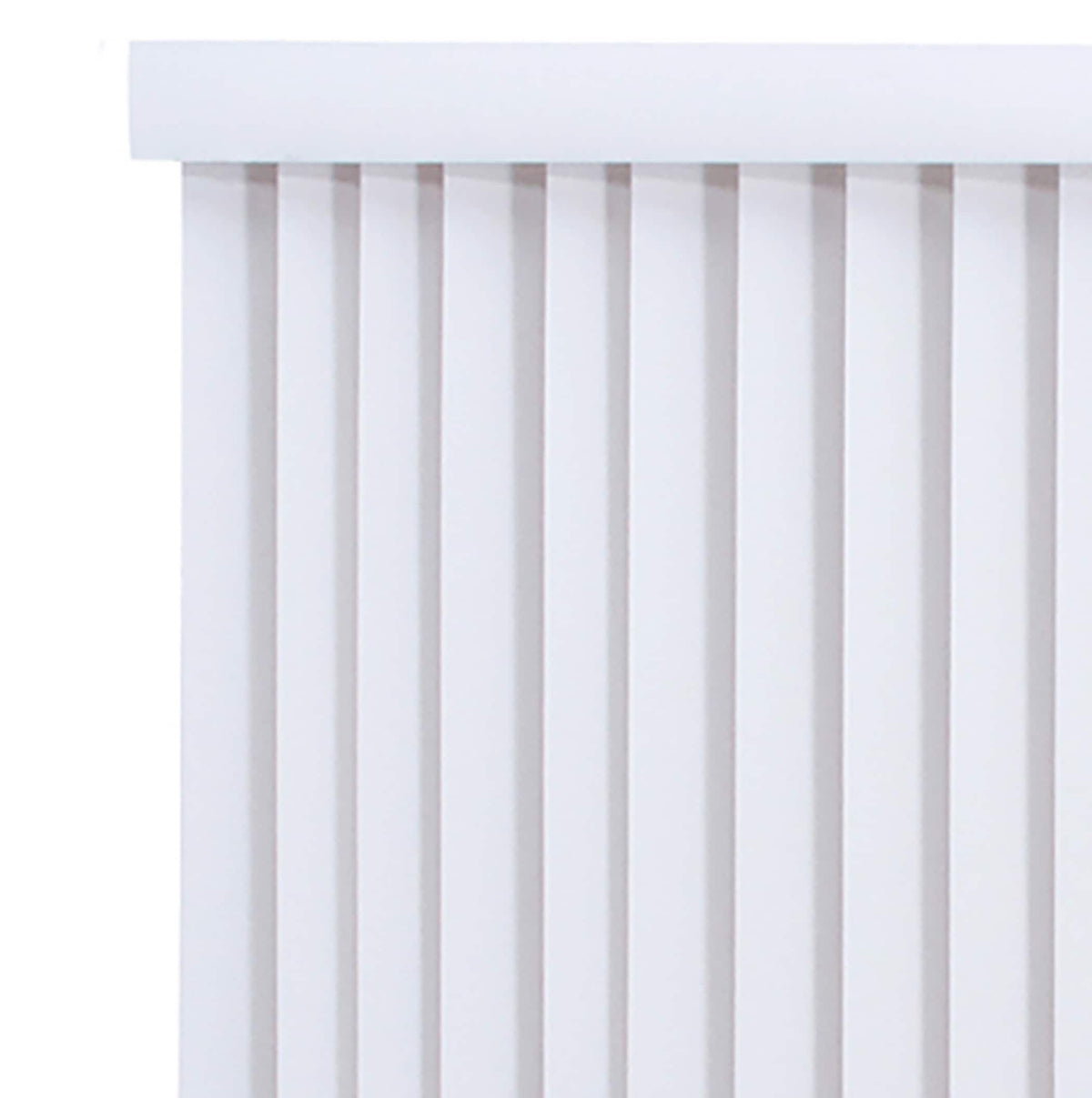Project Source Room Darkening Vertical Blinds, 3.5-in Slat, 78-in W x 84-in L, Cordless White Vinyl