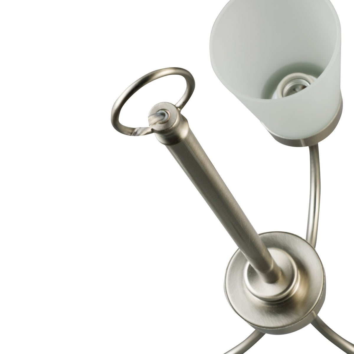 Project Source Aldridge 3-Light Brushed Nickel Modern/Contemporary Chandelier, 18.87-in W x 22.25-in H