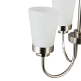 Project Source Aldridge 3-Light Brushed Nickel Modern/Contemporary Chandelier, 18.87-in W x 22.25-in H