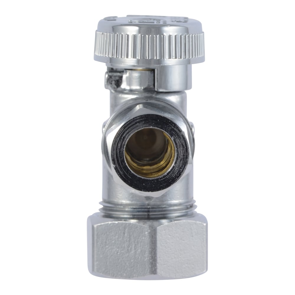 SharkBite 4-Pack Brass 1/2-in Compression x 3/8-in OD Compression Quarter-Turn Angle Stop Valves