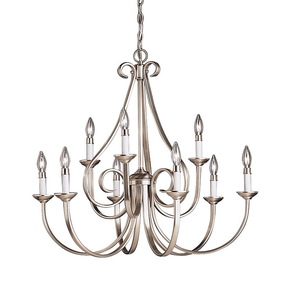Kichler Dover 9-Light Brushed Nickel Transitional Chandelier