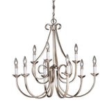 Kichler Dover 9-Light Brushed Nickel Transitional Chandelier