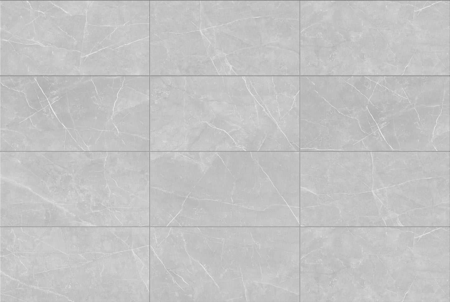 Satori Palisade Grigio 12-in x 24-in Polished Porcelain Marble Look Floor and Wall Tile (1.94-sq. ft/ Piece)