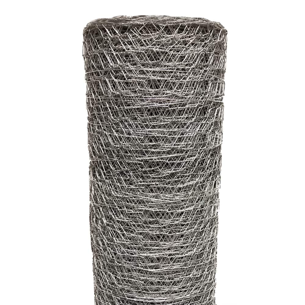 Acorn International Galvanized Steel Chicken Wire Fencing - 150ft x 3ft