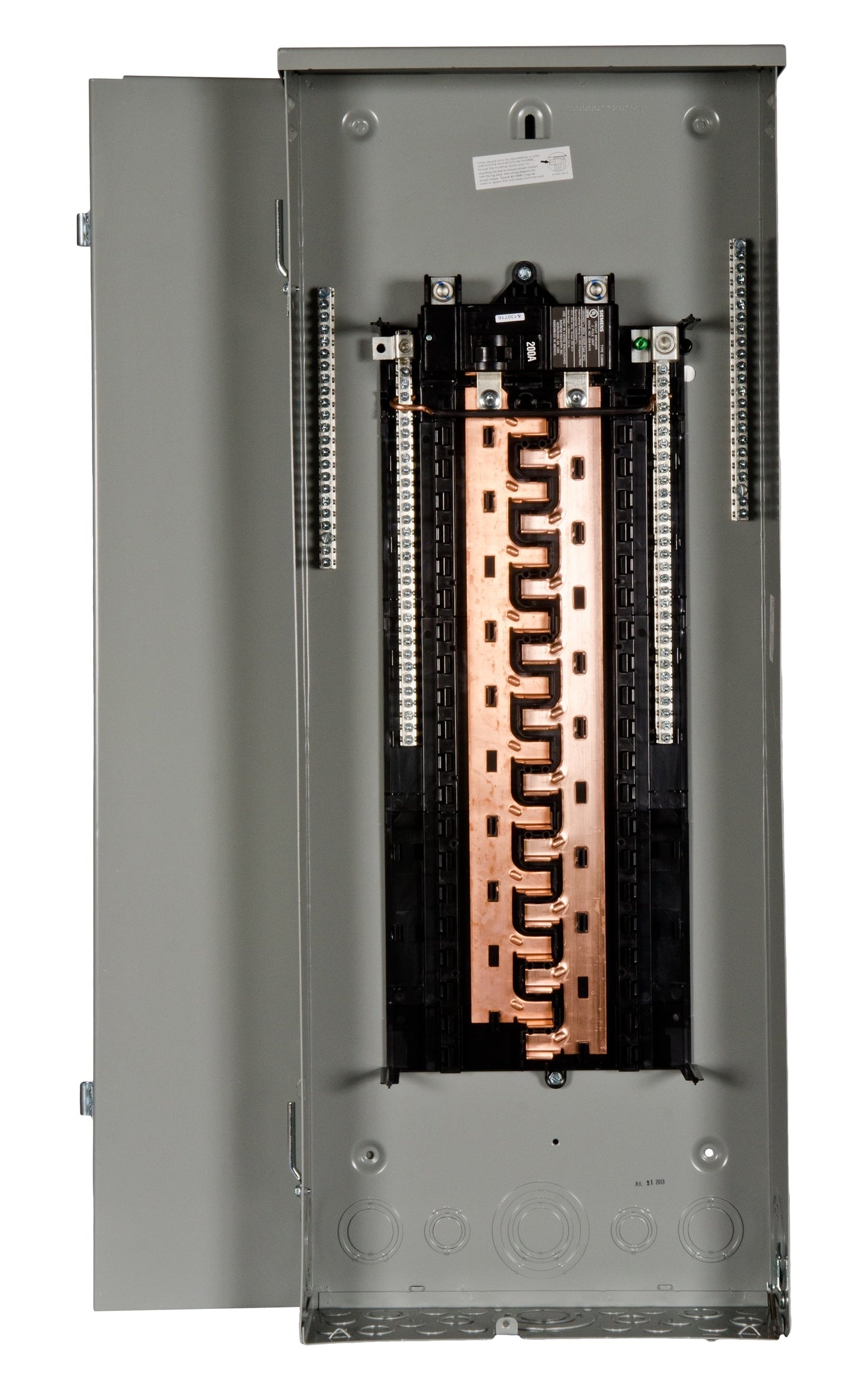Siemens PN 200-Amp 40-space load center - front view