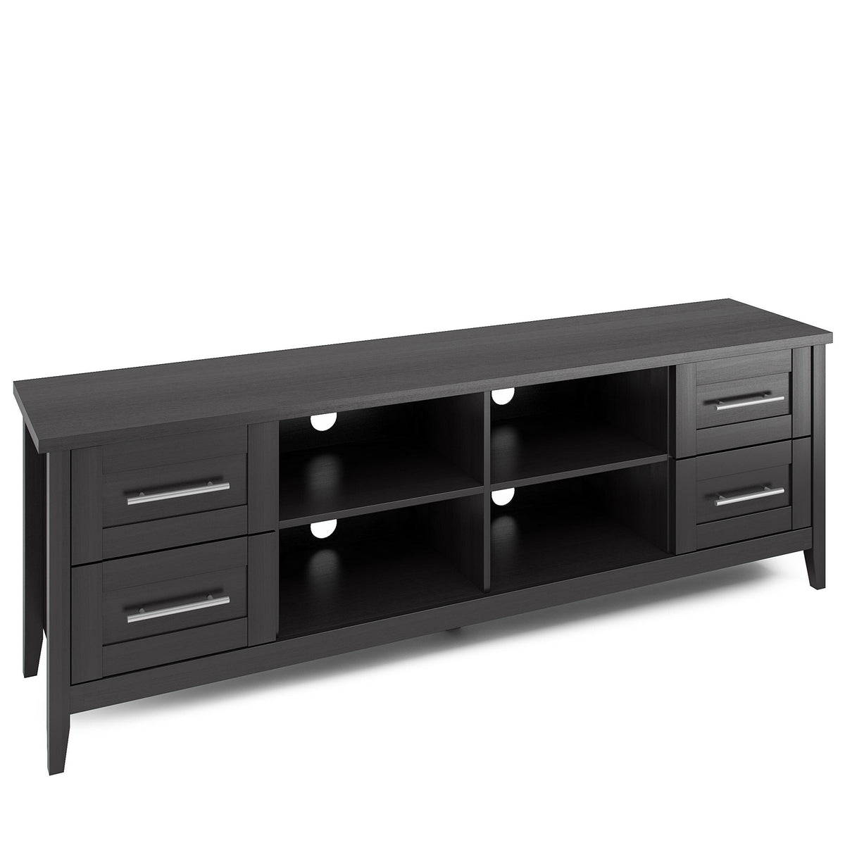CorLiving Jackson Transitional Black Tv Cabinet (Accommodates TVs up to 80-in)