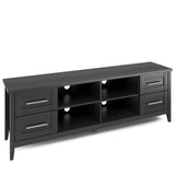 CorLiving Jackson Transitional Black Tv Cabinet (Accommodates TVs up to 80-in)