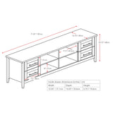CorLiving Jackson Transitional Black Tv Cabinet (Accommodates TVs up to 80-in)
