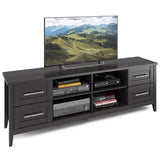CorLiving Jackson Transitional Black Tv Cabinet (Accommodates TVs up to 80-in)