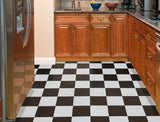 ACHIM Tivoli Black and White 12 in. x 12 in. Peel-and-Stick Checkered Vinyl Tile, 45 sq. ft./Case