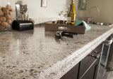 VT Dimensions Formica 6-ft Ouro Romano Etchings Straight Laminate Kitchen Countertop with Integrated Backsplash