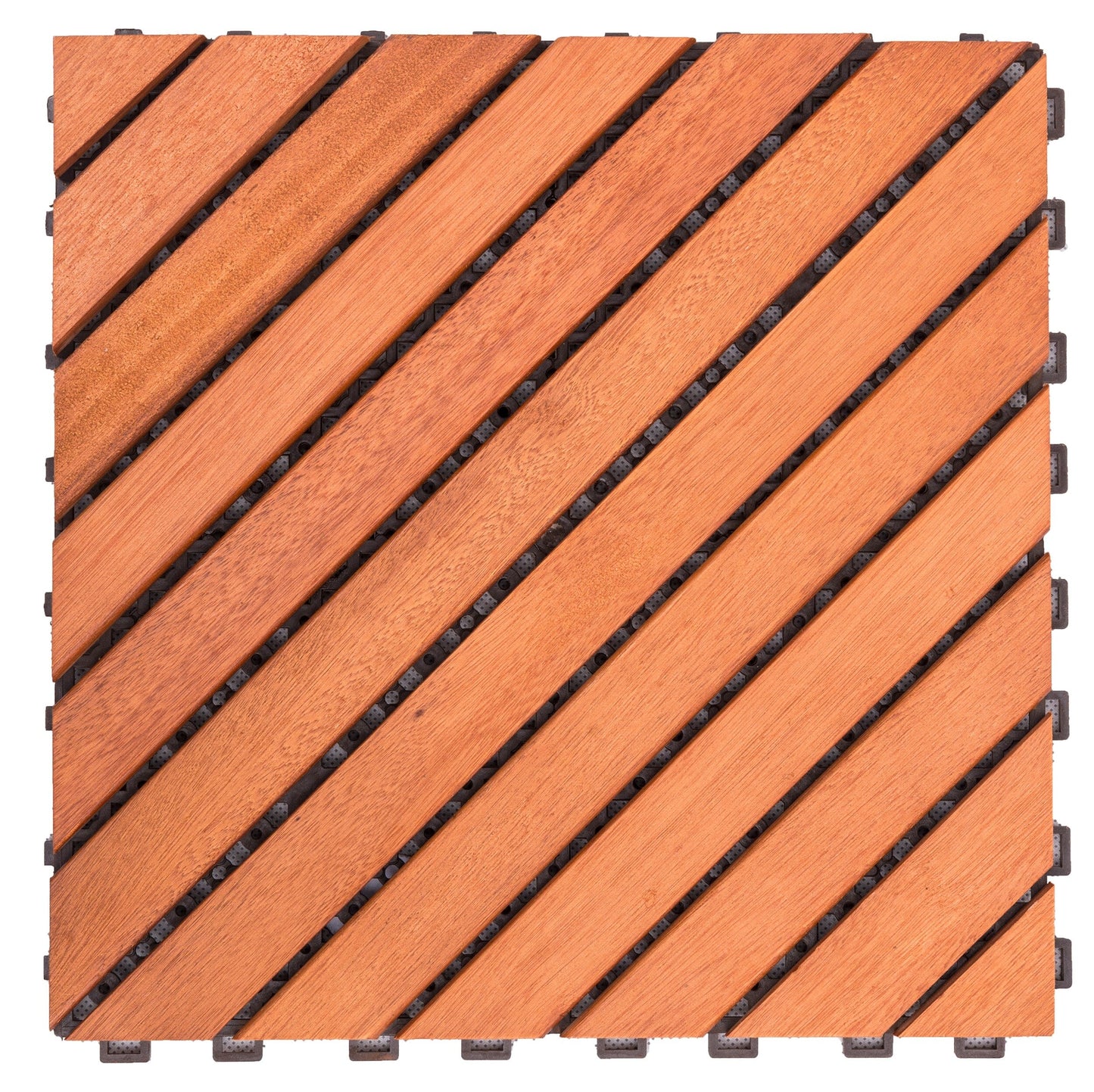 VIFAH 11-in W x 11-in L x 1-in T Vinyl/Plastic Gym Floor Tile (9-sq ft) (10-Pack)