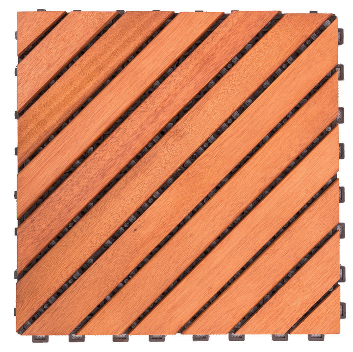 VIFAH 11-in W x 11-in L x 1-in T Vinyl/Plastic Gym Floor Tile (9-sq ft) (10-Pack)