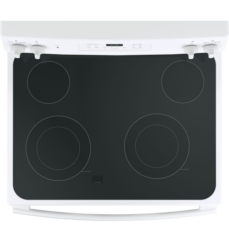 GE 30-in Smooth Surface 4 Elements 5.3-cu ft Self-Cleaning Freestanding Electric Range (White)