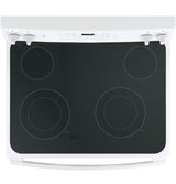 GE 30-in Smooth Surface 4 Elements 5.3-cu ft Self-Cleaning Freestanding Electric Range (White)