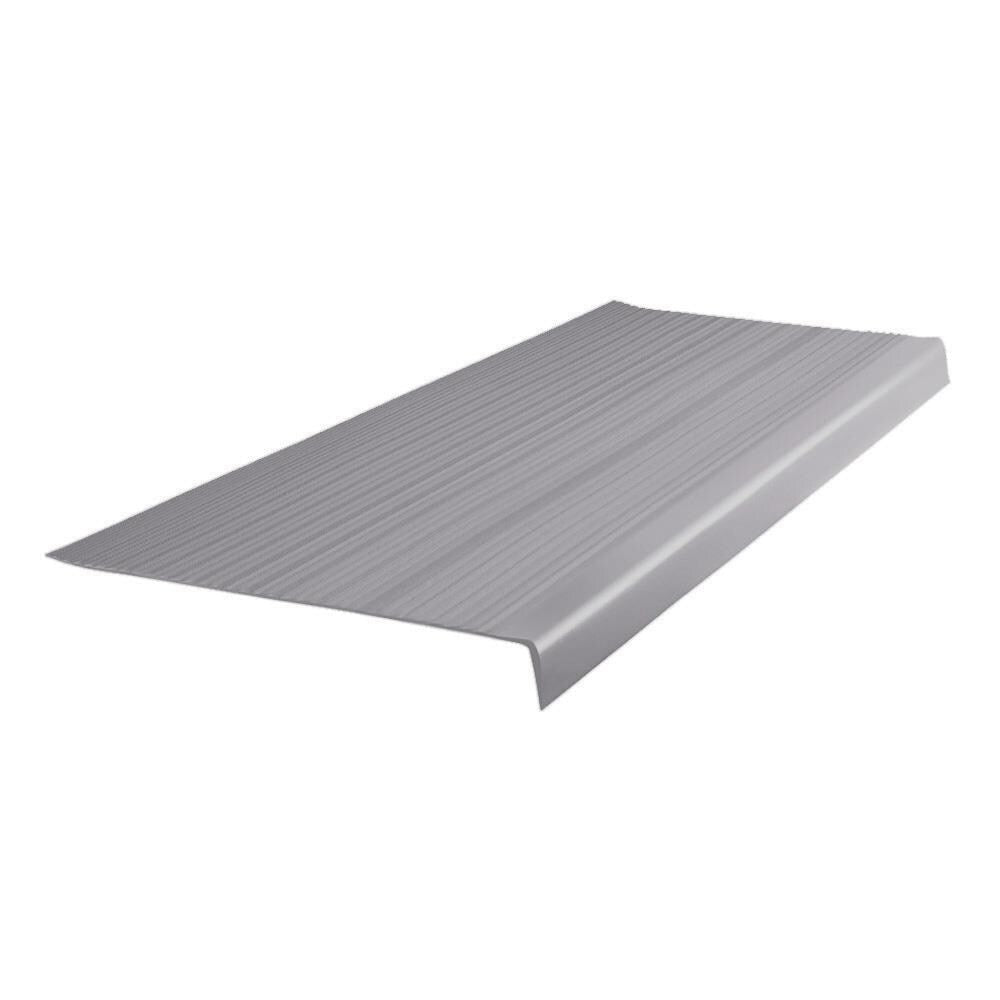 Flexco VTS Series Vinyl Stair Tread, 42-in, Medium Gray