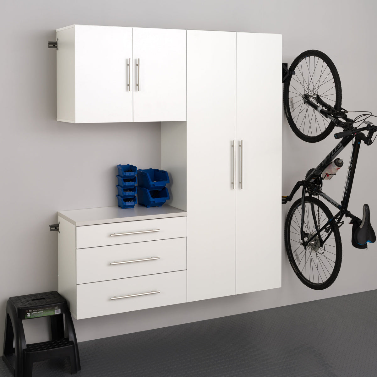 Prepac HangUps 60-in W x 72-in H Wood Composite White Wall-mount Utility Storage Cabinet
