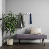 White 5-Hook Retractable Wall Mount Rack - Super Arbor