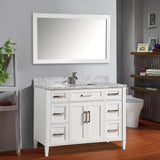 Savona 72 in. W x 22 in. D x 36 in. H Bath Vanity in Espresso with Vanity Top in White with White Basin and Mirror - Super Arbor