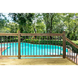 3-1/8 in. x 3-1/8 in. x 54 in. Brown Treated Deck Railing Post - Super Arbor