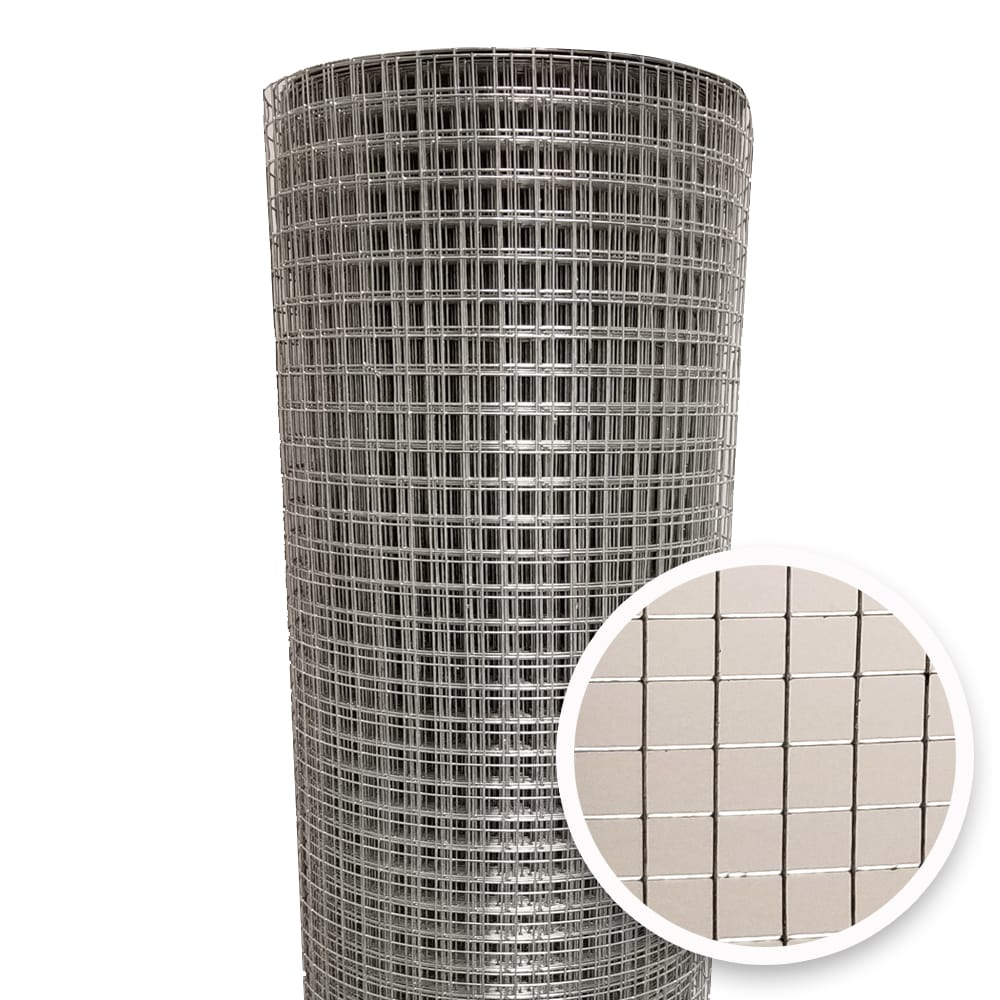 Acorn International Silver Galvanized Steel Hardware Cloth - 100ft x 2ft, 23 Gauge, 1/4-in Mesh