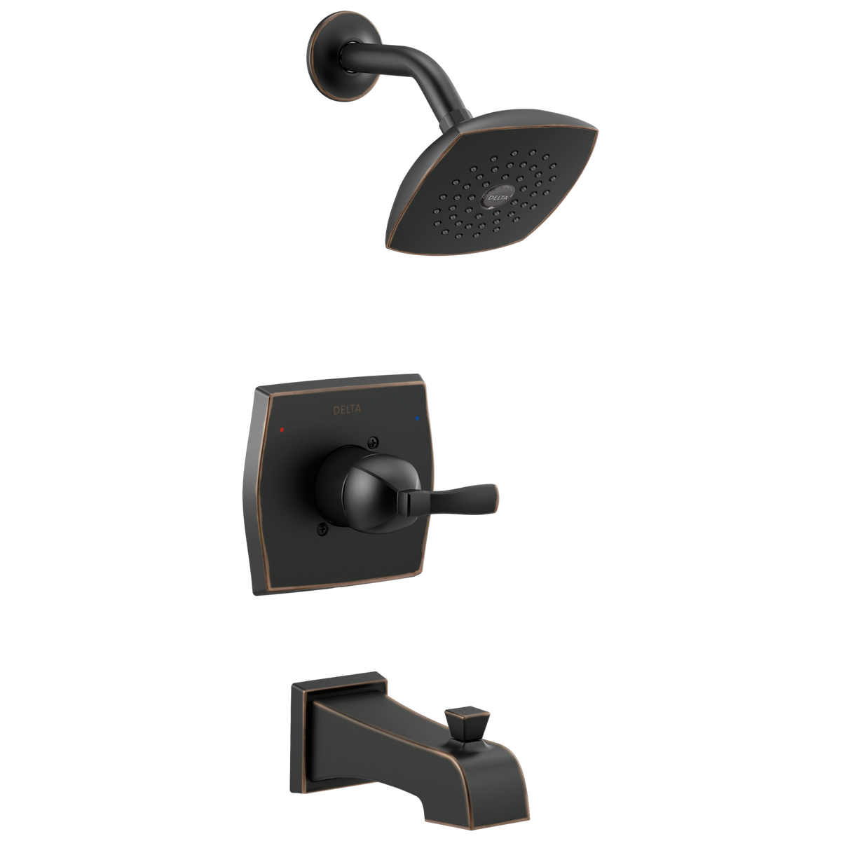Delta Flynn 1-Handle Tub and Shower Faucet with Valve, Oil Rubbed Bronze (Model 144768C-OB)