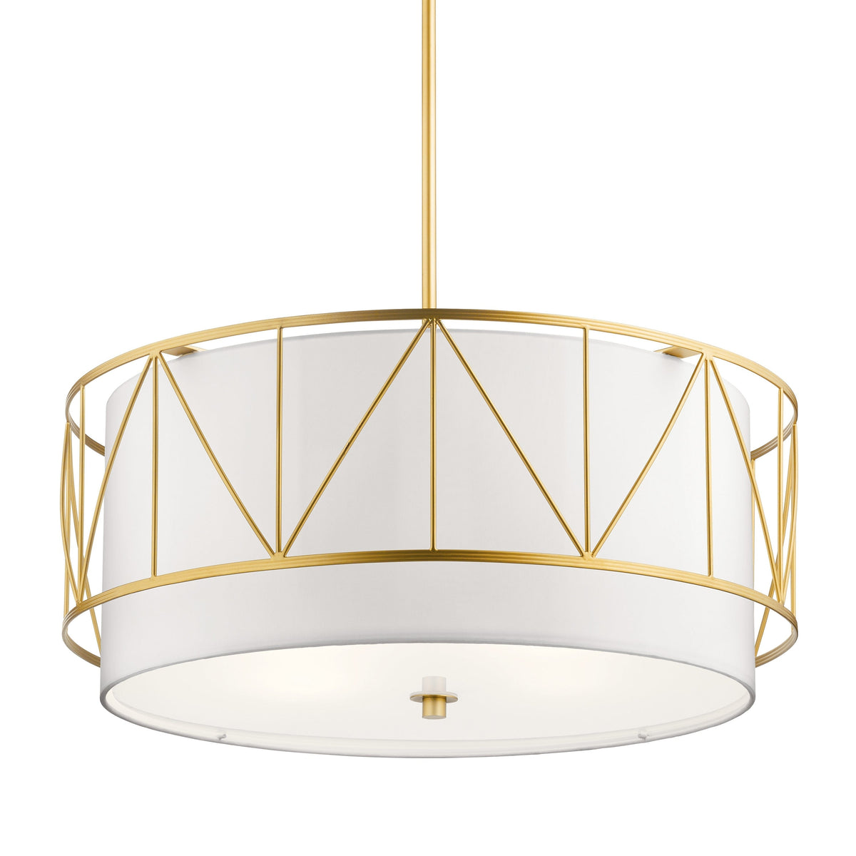 Kichler Birkleigh 4-Light Classic Gold Transitional Drum Medium Hanging Pendant Light