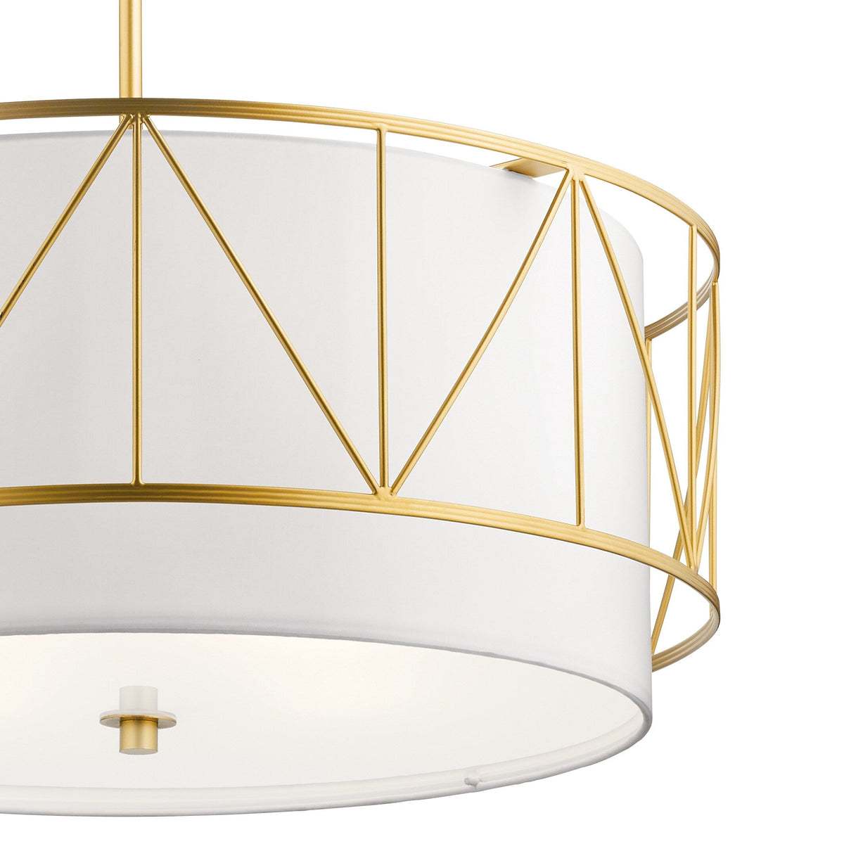 Kichler Birkleigh 4-Light Classic Gold Transitional Drum Medium Hanging Pendant Light