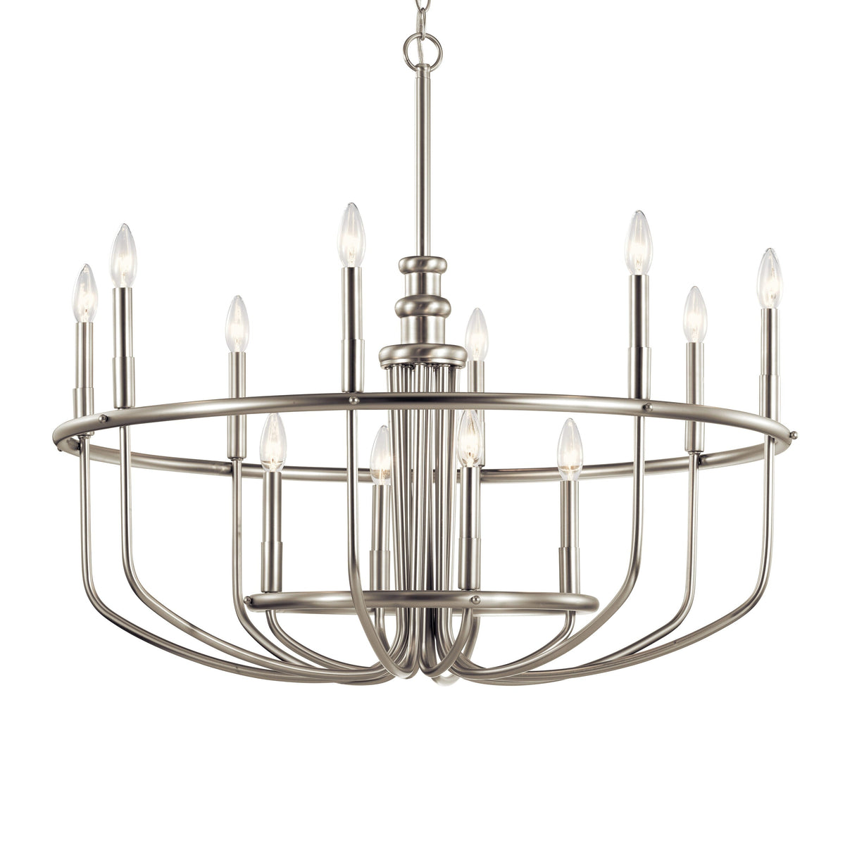 Kichler Capitol Hill 12-Light Brushed Nickel Traditional Chandelier