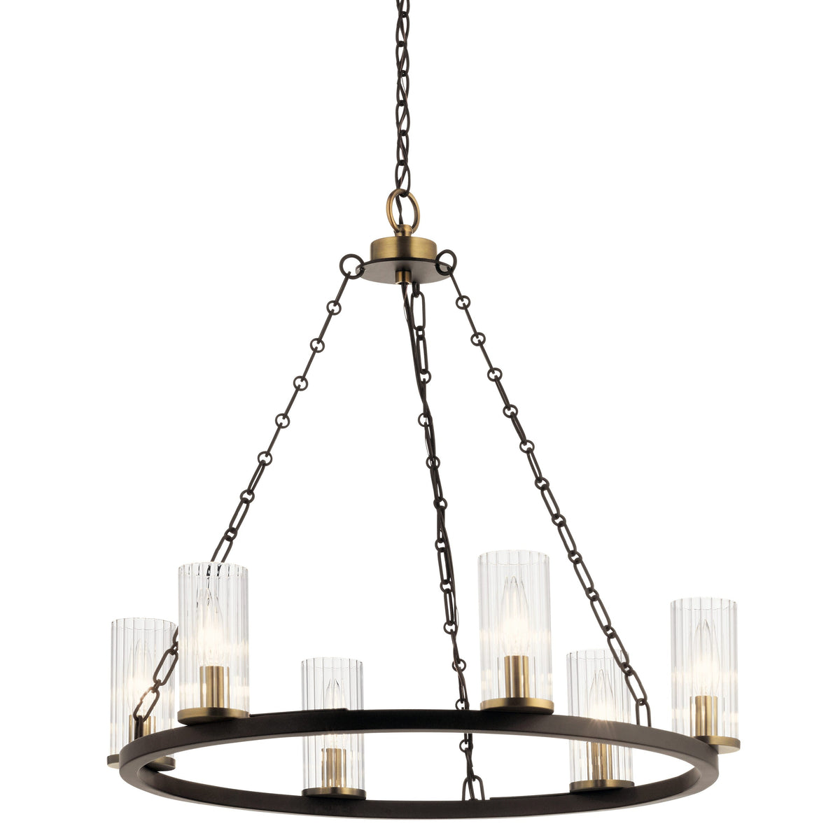 Kichler Mathias 6-Light Bronze Mid-century Chandelier