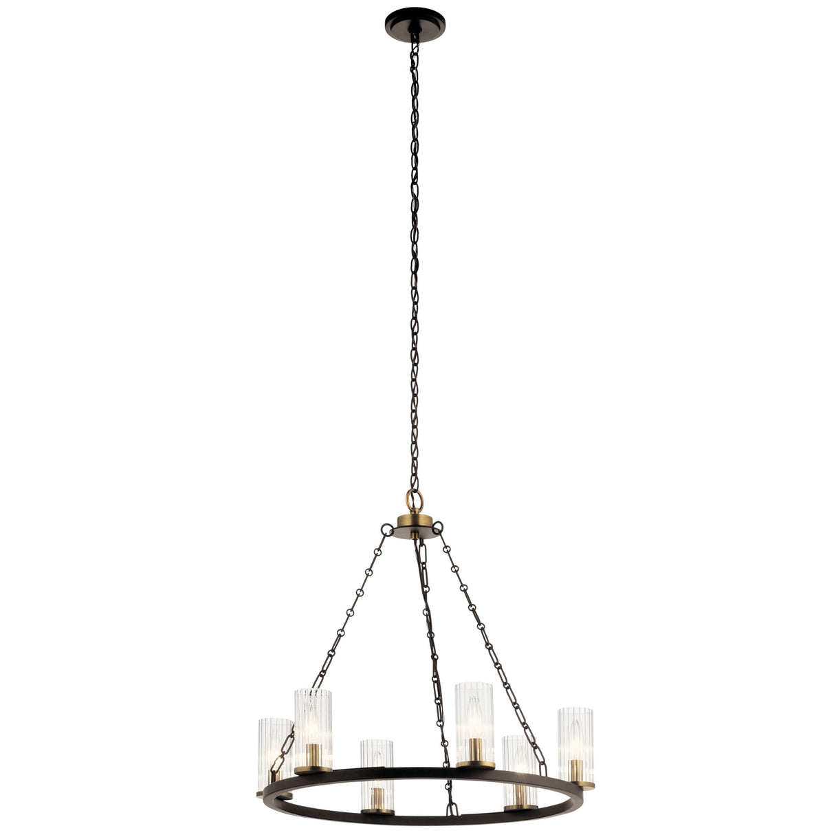 Kichler Mathias 6-Light Bronze Mid-century Chandelier