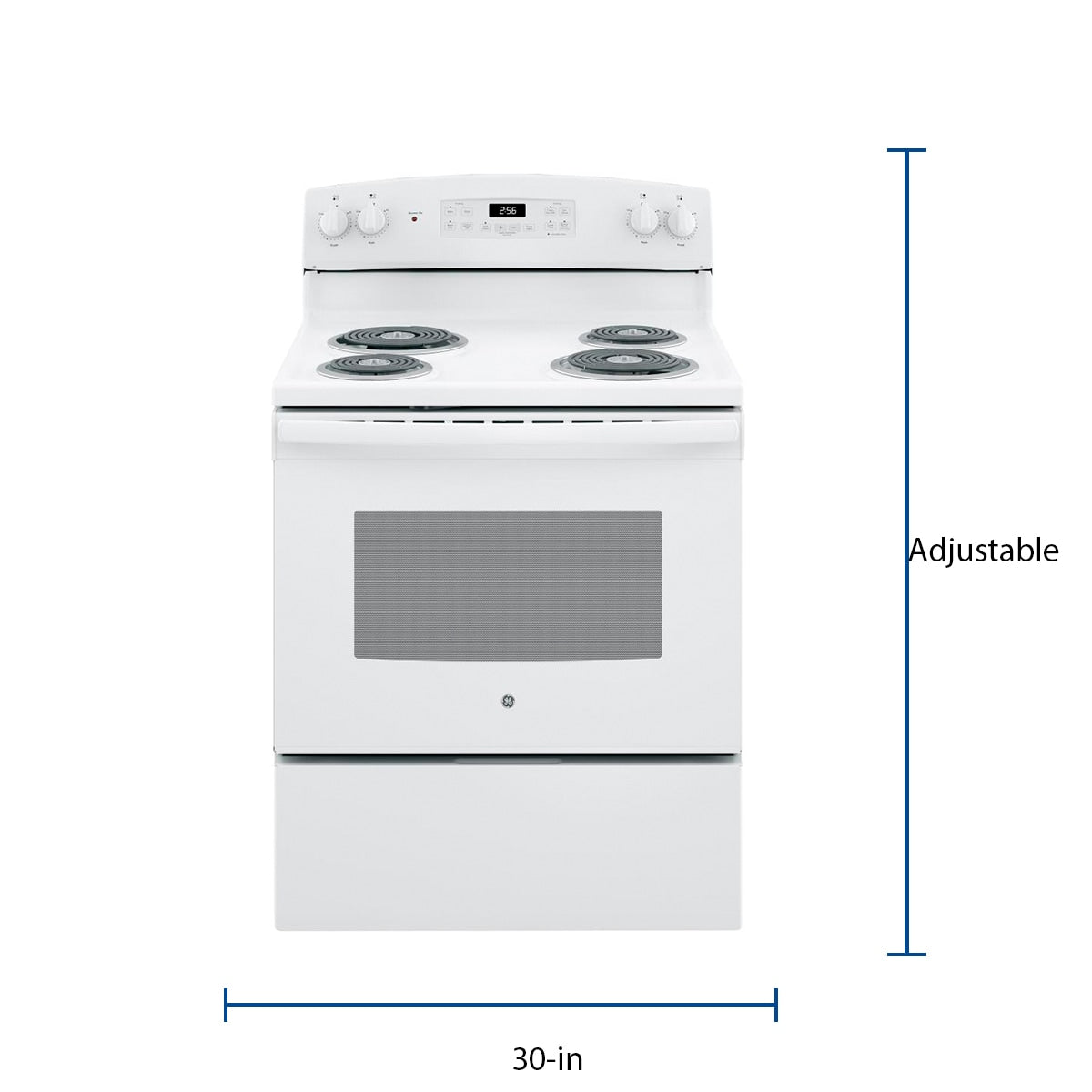 GE 30-in 4-Element 5.0-cu ft Self-Cleaning Freestanding Electric Range (White)