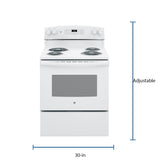 GE 30-in 4-Element 5.0-cu ft Self-Cleaning Freestanding Electric Range (White)