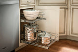 Rev-A-Shelf Two-Tier Pull-Out Baskets, 14.75-in W x 19-in H x 22-in D, Chrome, Soft-Close, 100-lb Slides