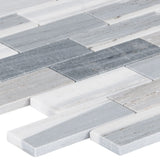 Satori Palissandro 12-in x 12-in Polished Natural Marble Brick Mosaic Wall Tile, Marble Look (0.97 sq ft per Piece)