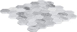 Satori Storm Polished 12-in x 12-in Natural Marble Hexagon Mosaic Wall & Floor Tile (0.96-sq ft Sheet)