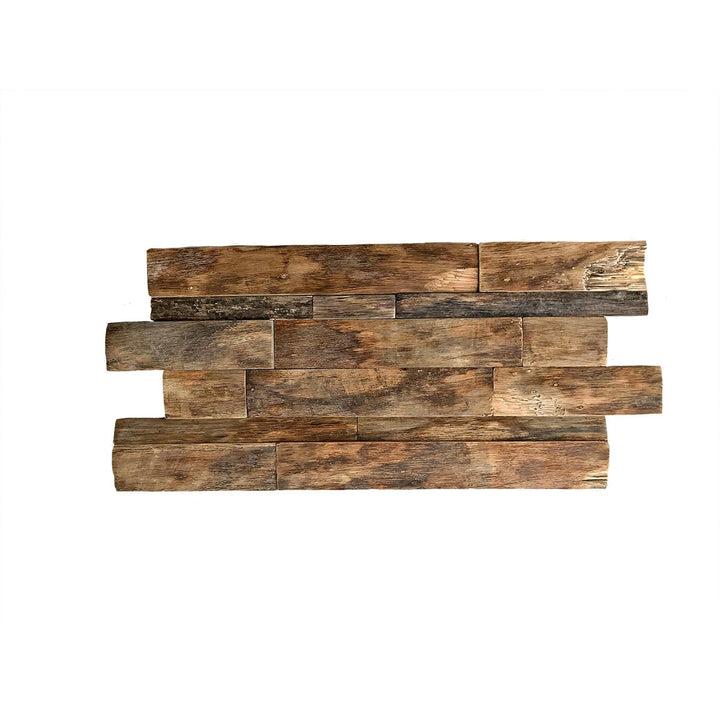 Ekena Millwork Reclaimed Boat Wood Shipboard Reclaimed 24-in x 12-in Natural Wood Wood look Mosaic Wall Tile product image