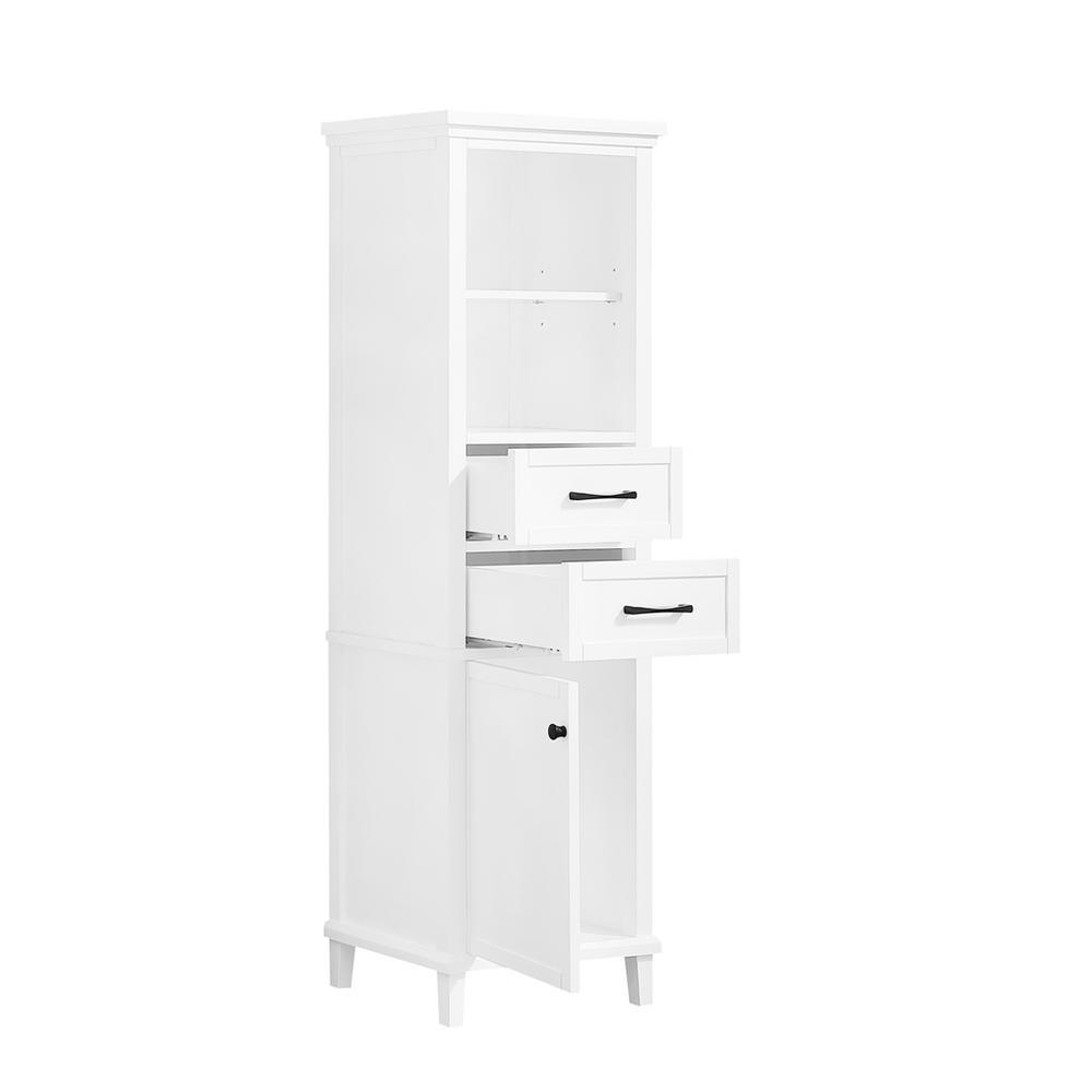 Merryfield 20 in. W x 16 in. D x 65 in. H Floor Linen Tower in White - Super Arbor